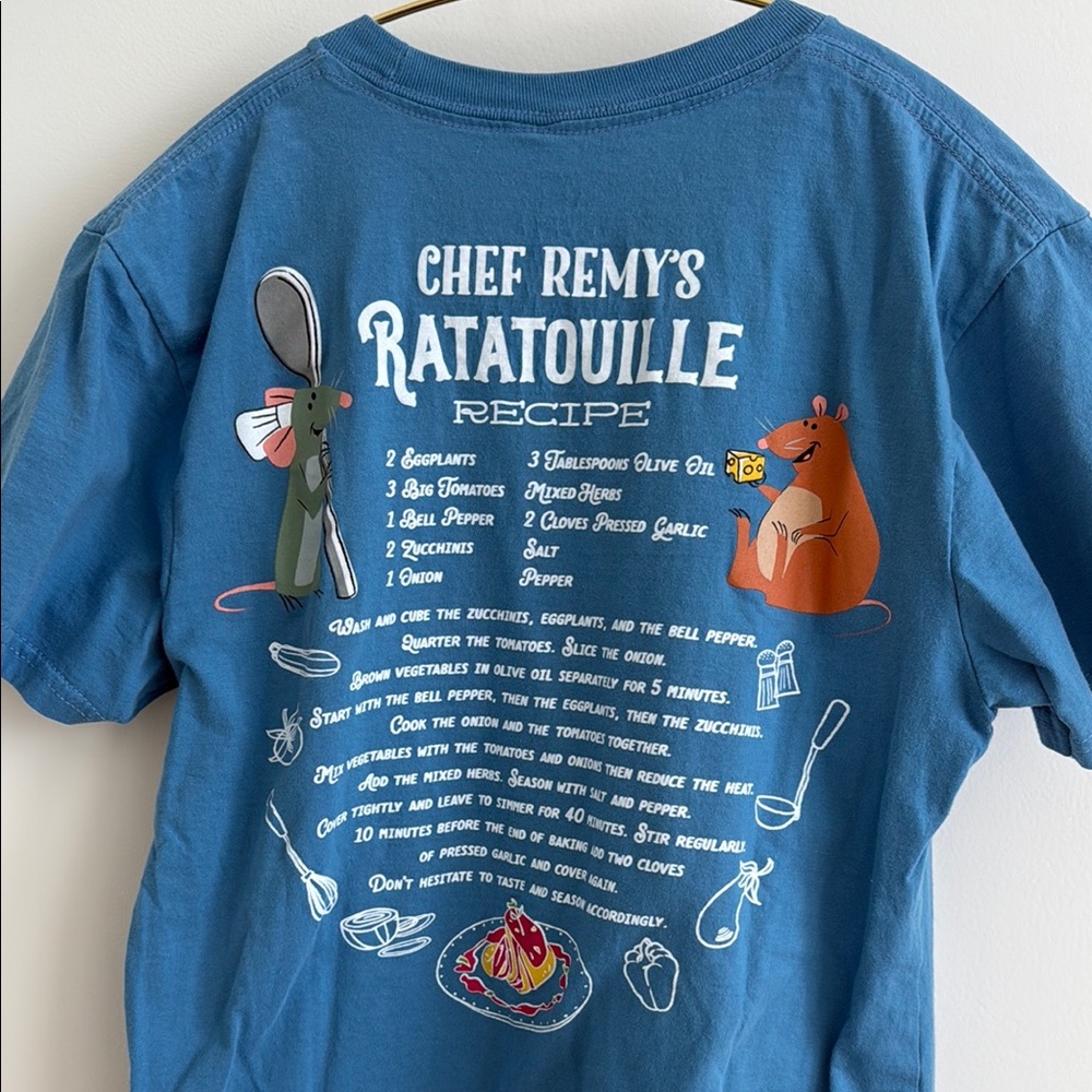 Disney Chef Remy Ratatouille Recipe Graphic Tee - Picture 5 of 5
